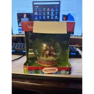 2013 Disney Store Christmas Ornament Glass Globe Share The Magic Pluto Mickey